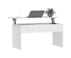 vidaXL Coffee Table High Gloss White 102x50.5x52.5 cm Engineered Wood