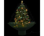 Snowing Christmas Tree with Umbrella Base Green 75 cm