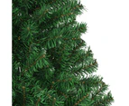 vidaXL Artificial Christmas Tree with Thick Branches Green 210 cm PVC