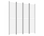 vidaXL 4-Panel Room Divider White 200x220 cm Fabric