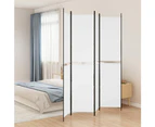 vidaXL 4-Panel Room Divider White 200x220 cm Fabric