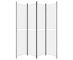 vidaXL 4-Panel Room Divider White 200x220 cm Fabric