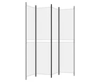 vidaXL 4-Panel Room Divider White 200x220 cm Fabric