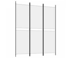 vidaXL 3-Panel Room Divider White 150x180 cm Fabric