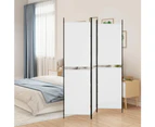 vidaXL 3-Panel Room Divider White 150x180 cm Fabric