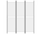 vidaXL 3-Panel Room Divider White 150x180 cm Fabric