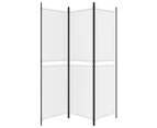 vidaXL 3-Panel Room Divider White 150x180 cm Fabric