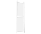 vidaXL 3-Panel Room Divider White 150x180 cm Fabric