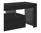 TV Stands & Entertainment Units Tv Cabinet With Led Lights High Gloss Black 130X35x45 Cm