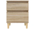vidaXL Bedside Cabinets 2 pcs Sonoma Oak 40x35x50 cm