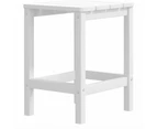 Garden Adirondack Chairs with Footstool & Table HDPE White