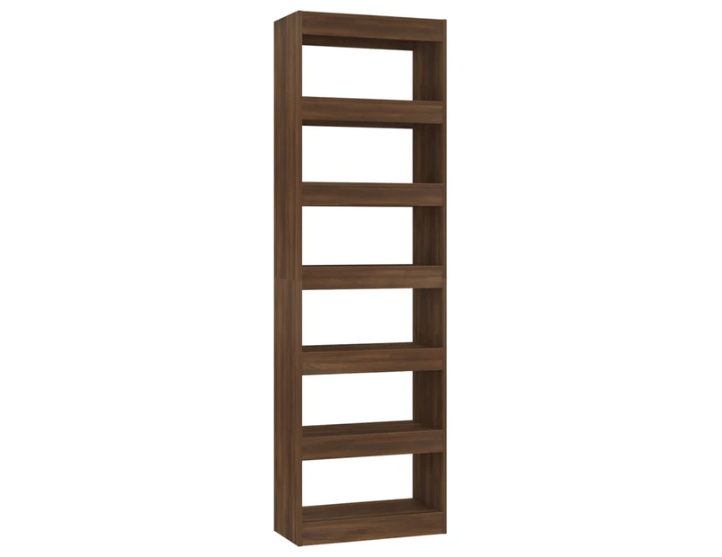 vidaXL Book Cabinet/Room Divider Brown Oak 60x30x198cm