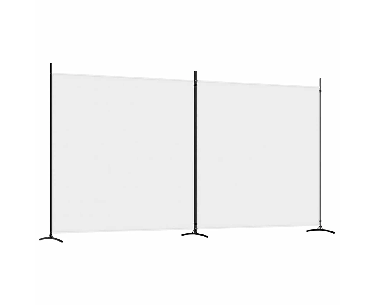 vidaXL 2-Panel Room Divider White 348x180 cm Fabric