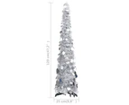 vidaXL Pop-up Artificial Christmas Tree Silver 120 cm PET