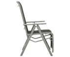 vidaXL Reclining Garden Chair Textilene and Aluminium Silver