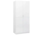 vidaXL Wardrobe High Gloss White 80x52x180 cm Engineered Wood