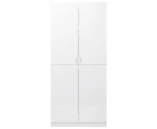 vidaXL Wardrobe High Gloss White 80x52x180 cm Engineered Wood