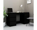 vidaXL Writing Desk Black 140x50x77 cm Engineered Wood