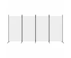 vidaXL 4-Panel Room Divider White 346x180 cm Fabric