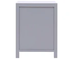 vidaXL Bedside Cabinet Grey 38x28x52 cm Paulownia Wood