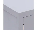 vidaXL Bedside Cabinet Grey 38x28x52 cm Paulownia Wood