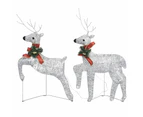 Christmas Reindeers 2 pcs Silver 40 LEDs