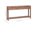 vidaXL Console Table 145x30x80 cm Solid Teak Wood