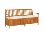 vidaXL Storage Bench with Cushion 170 cm Solid Wood Acacia