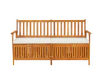 vidaXL Storage Bench with Cushion 170 cm Solid Wood Acacia