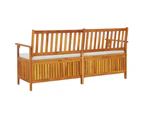 vidaXL Storage Bench with Cushion 170 cm Solid Wood Acacia