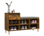vidaXL Shoe Cabinet Smoked Oak 102x36x60 cm Engineered Wood