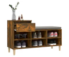 vidaXL Shoe Cabinet Smoked Oak 102x36x60 cm Engineered Wood