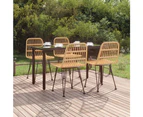 5 Piece Garden Dining Set Poly Rattan