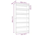 vidaXL Book Cabinet/Room Divider White 100x30x198 cm Engineered wood