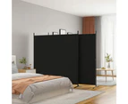 vidaXL 3-Panel Room Divider Black 525x180 cm Fabric