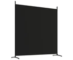 vidaXL 3-Panel Room Divider Black 525x180 cm Fabric