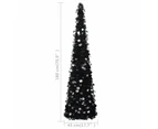 vidaXL Pop-up Artificial Christmas Tree Black 180 cm PET