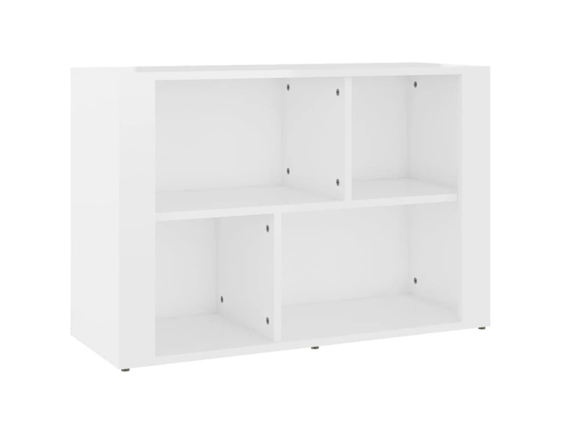 Sideboard High Gloss White 80x30x54 cm Engineered Wood