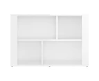 Sideboard High Gloss White 80x30x54 cm Engineered Wood