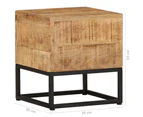 vidaXL Side Table 30x30x33 cm Rough Mango Wood