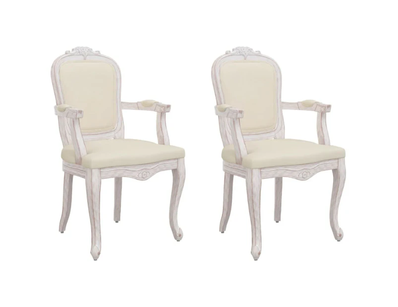 vidaXL Dining Chairs 2 pcs 62x59.5x100.5 cm Linen