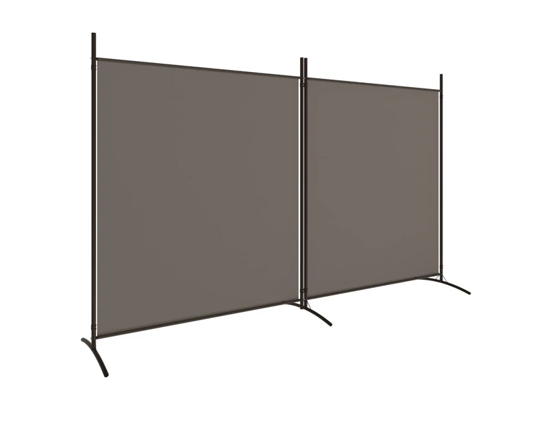 vidaXL 2-Panel Room Divider Anthracite 348x180 cm Fabric