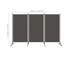 vidaXL 3-Panel Room Divider Anthracite 260x180 cm