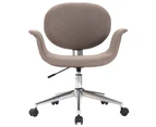 vidaXL Swivel Dining Chair Taupe Fabric