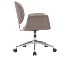 vidaXL Swivel Dining Chair Taupe Fabric