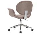 vidaXL Swivel Dining Chair Taupe Fabric