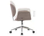 vidaXL Swivel Dining Chair Taupe Fabric