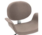 vidaXL Swivel Dining Chair Taupe Fabric