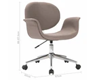 vidaXL Swivel Dining Chair Taupe Fabric