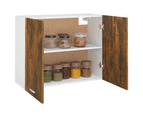 vidaXL Hanging Cabinet Smoked Oak 80x31x60 cm Engineered Wood